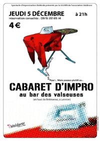 Cabaret d'impro. Le jeudi 5 décembre 2013 à Lannion. Cotes-dArmor. 